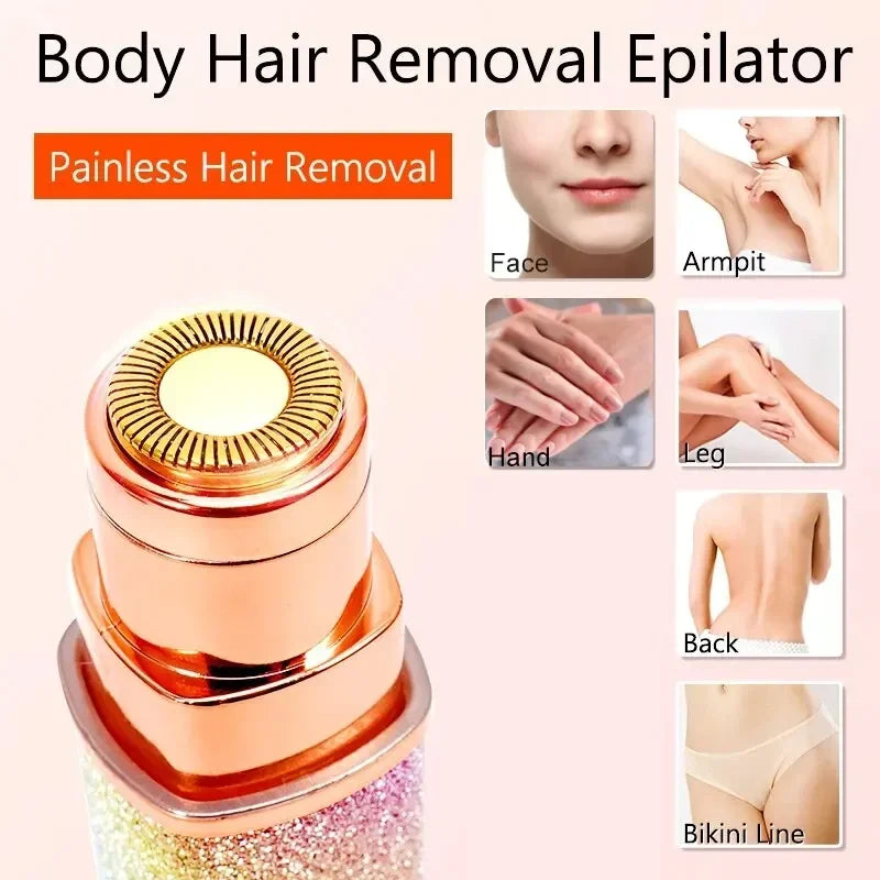 Depiladora Eléctrica de Cejas para Mujer 2 en 1, Recargable, Depilación Facial y Afeitadora de Cejas, Depiladora Corporal sin Dolor