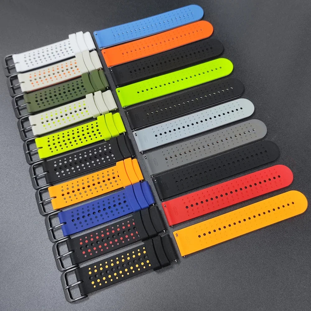 Correa deportiva de silicona de 22mm para OnePlus Watch 3 2 2R, pulsera suave de 46mm para OPPO Watch X X2 4 Pro/Mi Watch 2 Pro S4 S3 S1
