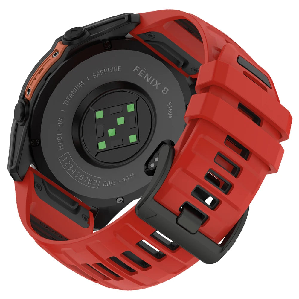 Correa de silicona para reloj Fenix 8 Pro, correa deportiva de 22/26mm para Garmin Tactix 7/Quatix8 Forerunner 970 965 Instinct 2X, pulsera de ajuste rápido
