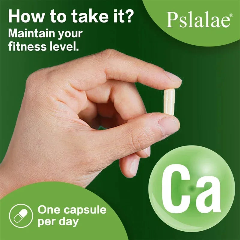 Suplemento de calcio: función cardíaca y inmune, regula la absorción de calcio, apoya el hueso saludable