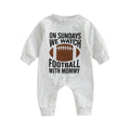 Baby Long-Sleeve Rugby Letter-Print Romper