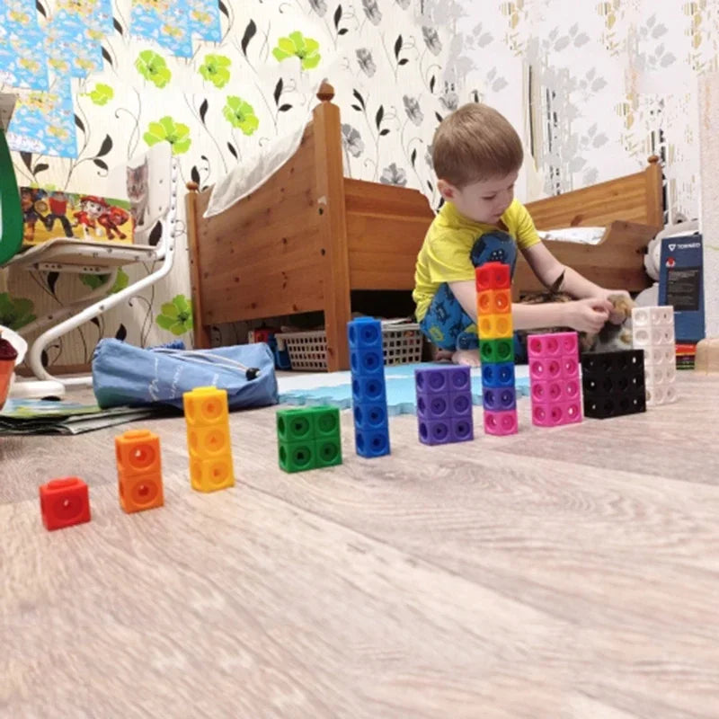 100Pcs/Set 2x2x2CM Square Cube Shape Building Blocks Educational Toys For Children Kids DIY Assembling Blocks Bricks Model Toys