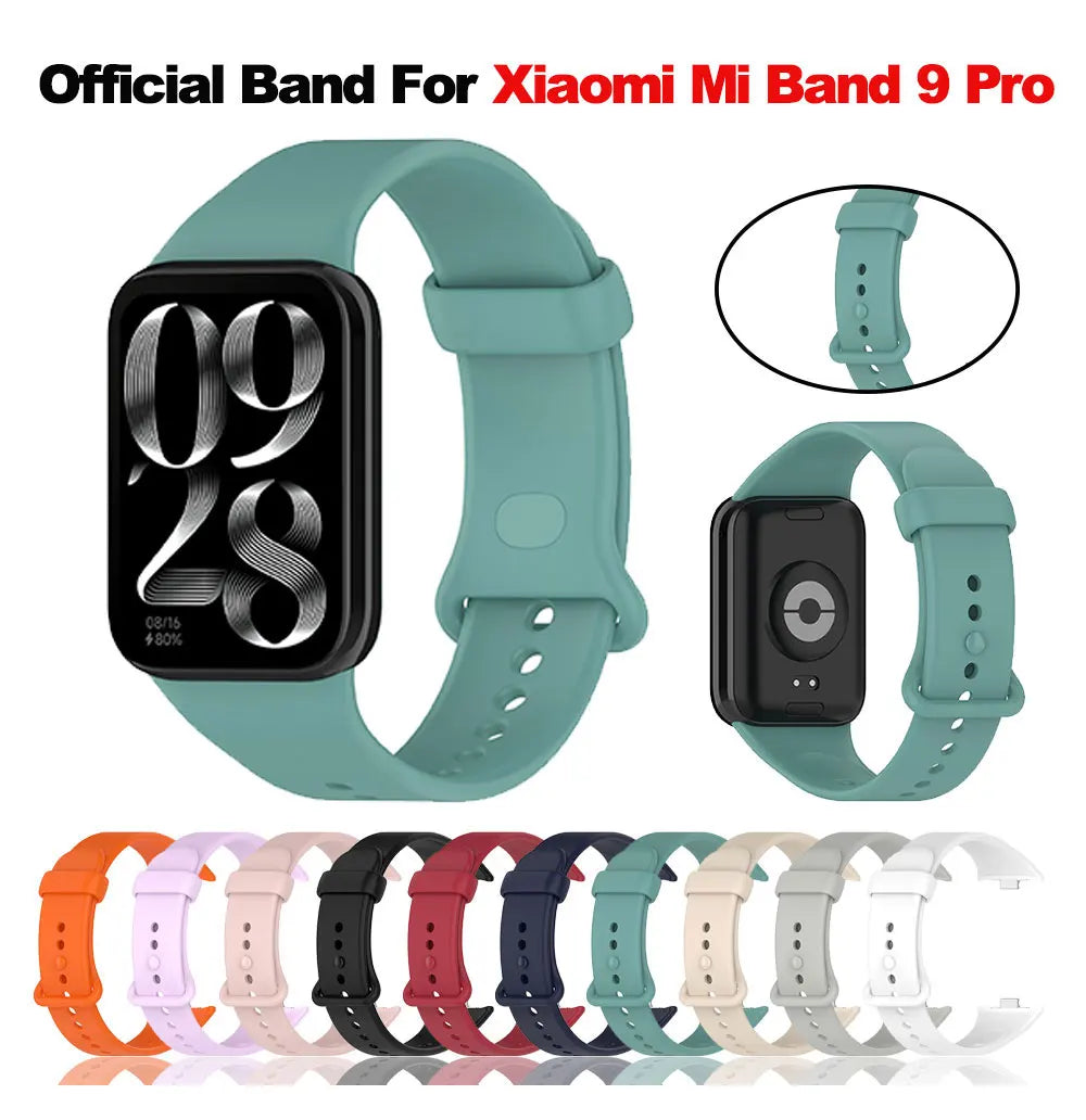Correa de silicona oficial para reloj Xiaomi Mi Band 9 Pro, pulsera deportiva inteligente para Mi Band 9Pro, accesorios de pulsera