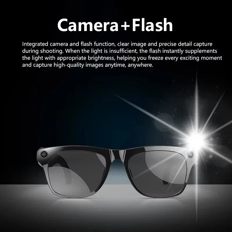 Lenovo Bluetooth 8K Smart AI Touch Glasses Camera With 800w Sport ChatGpt4.0 Sunglasses Calling Music Player For Men Women Gifts