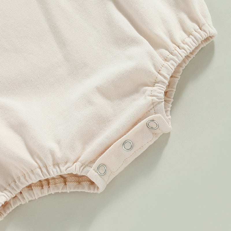 Baby Solid-Color Short-Sleeve Romper