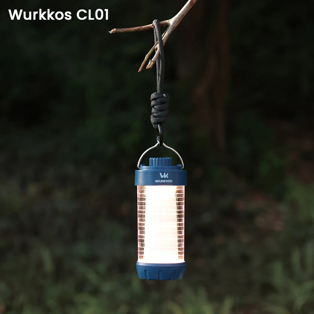 Linterna de Camping Wurkkos CL01, 550 Lúmenes, Recargable con Batería 18650, Mini Linterna LED Magnética