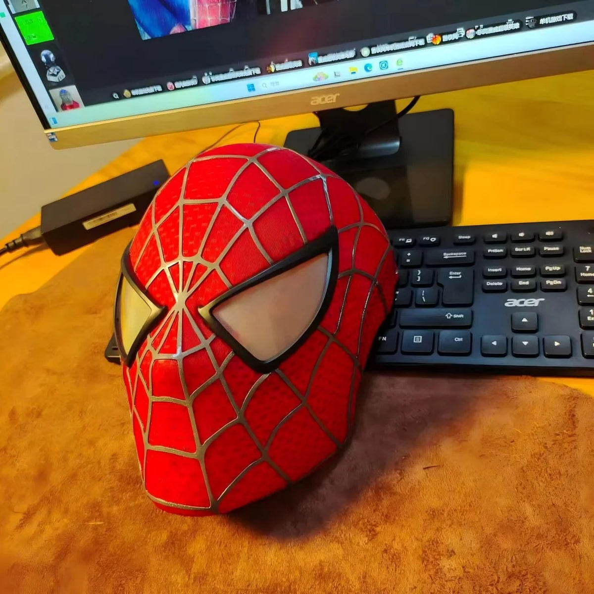 Spider-Man Cosplay Mask with Magnetic Back Cover