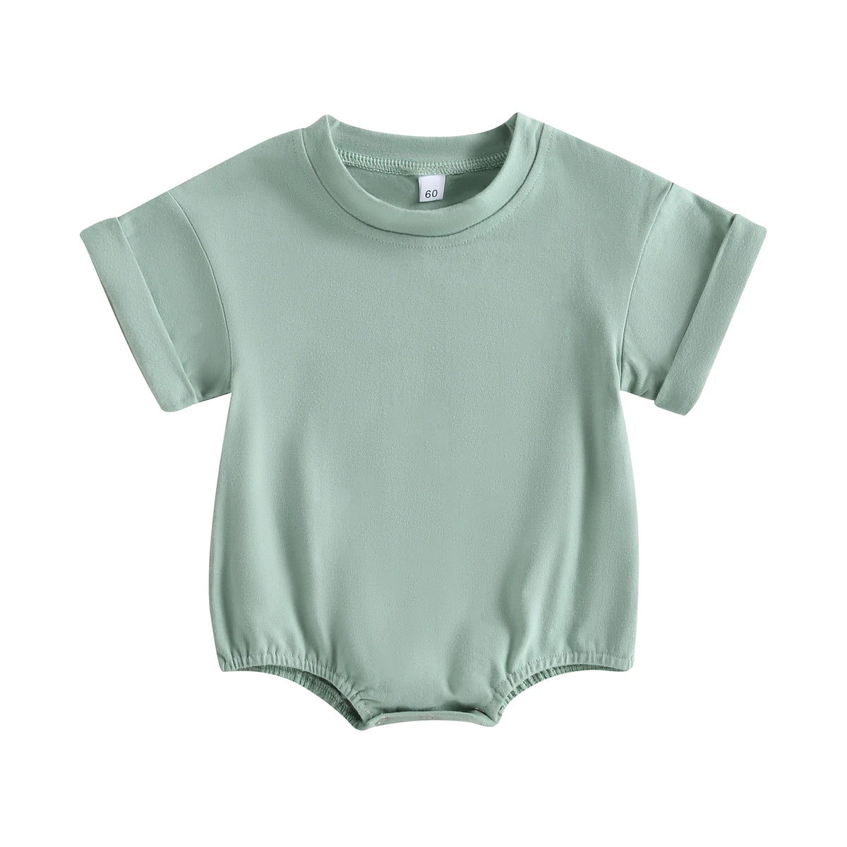 Baby Solid-Color Short-Sleeve Romper
