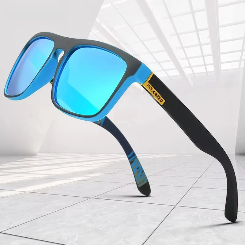 Gafas de Sol Polarizadas de Lujo, Gafas de Sol Cuadradas de Moda para Hombre, Gafas de Sol Vintage para Conducir, Pescar, Gafas Deportivas con Protección UV