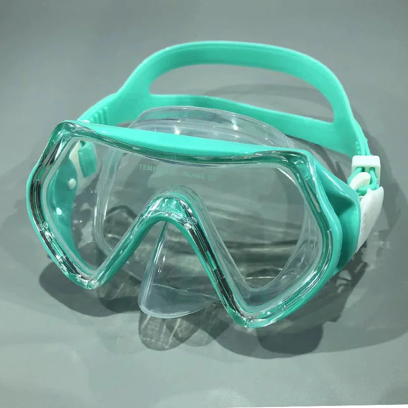 Set de Gafas de Snorkel para Niños con Cubierta Nasal, Máscara de Buceo Antivaho, Equipo de Natación, Vidrio Templado 180 °   Niños y niñas de 3 a 10 años