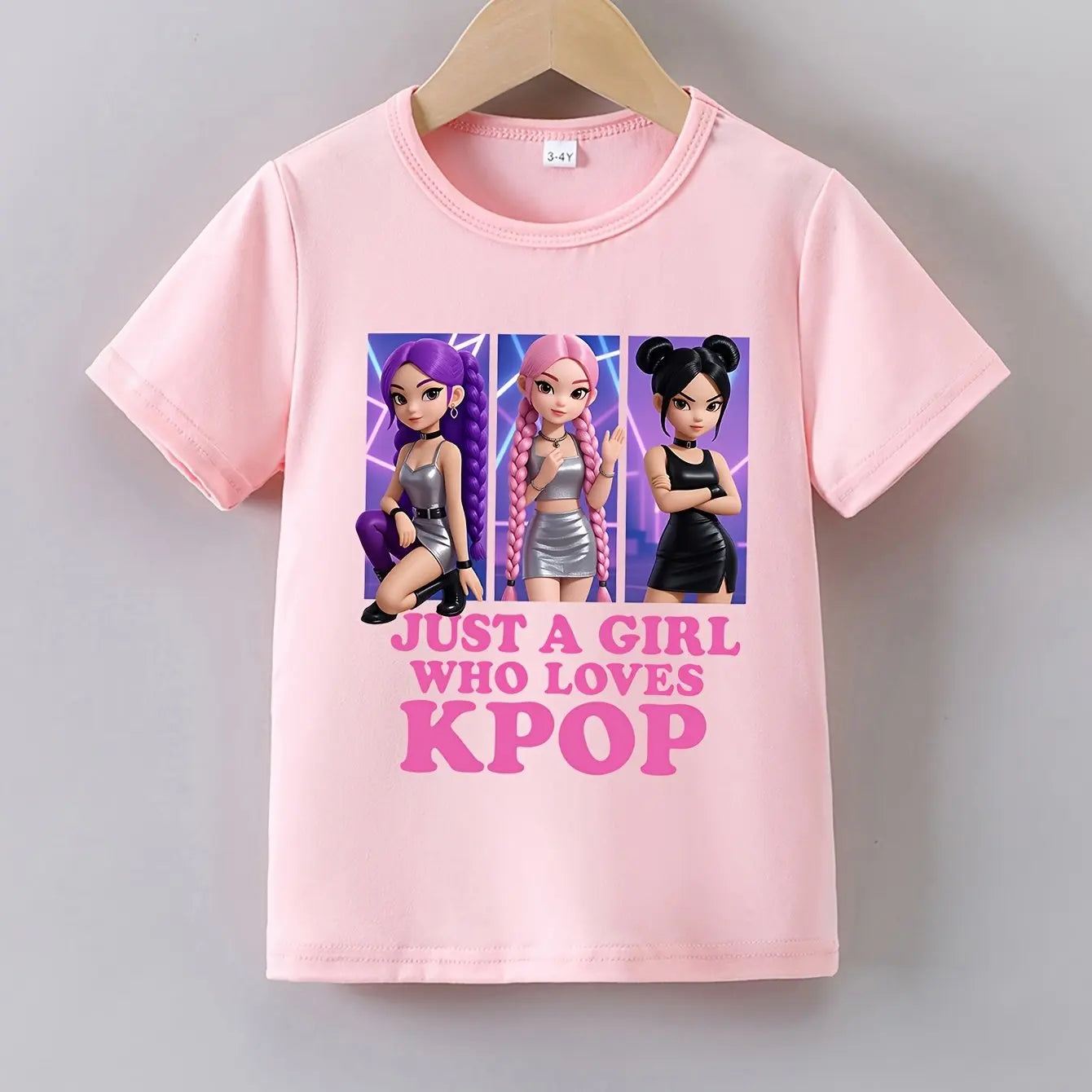 Camiseta Kpop para niñas, camiseta de verano de algodón suave con estampado de ídolos, camiseta de verano de algodón suave con estampado de ídolos, camiseta de verano de algodón suave con estampado de ídolos, camiseta