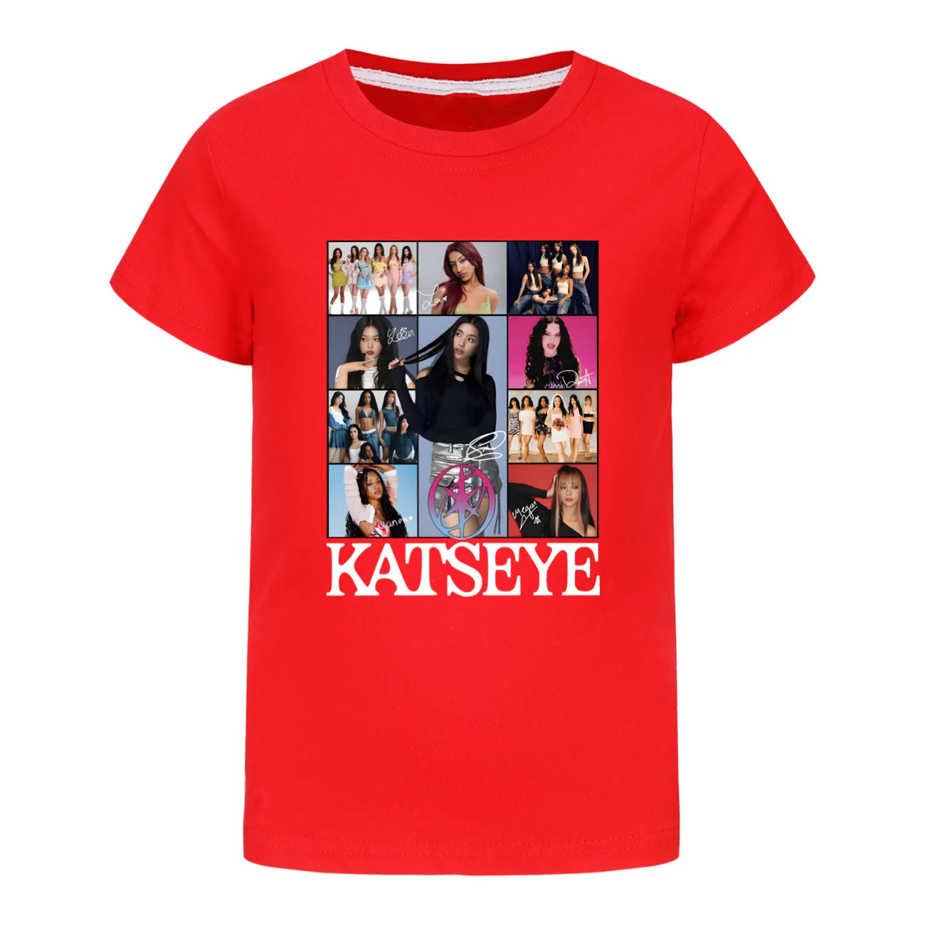 Camiseta KATSEYE Kpop para niños, ropa de verano 2026, camisetas de manga corta para niñas, ropa de calle a la moda para niños