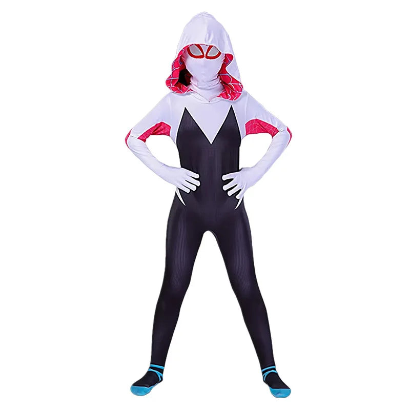 Red Spider-Themed Full-Body Cosplay Suit for Adults