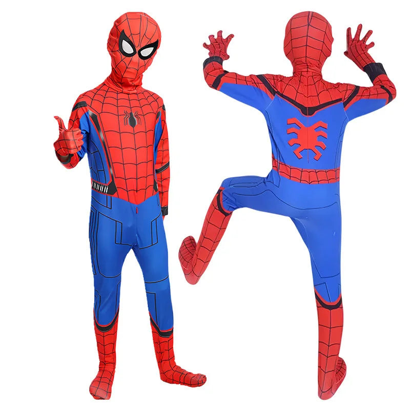 Red Spider-Themed Full-Body Cosplay Suit for Adults