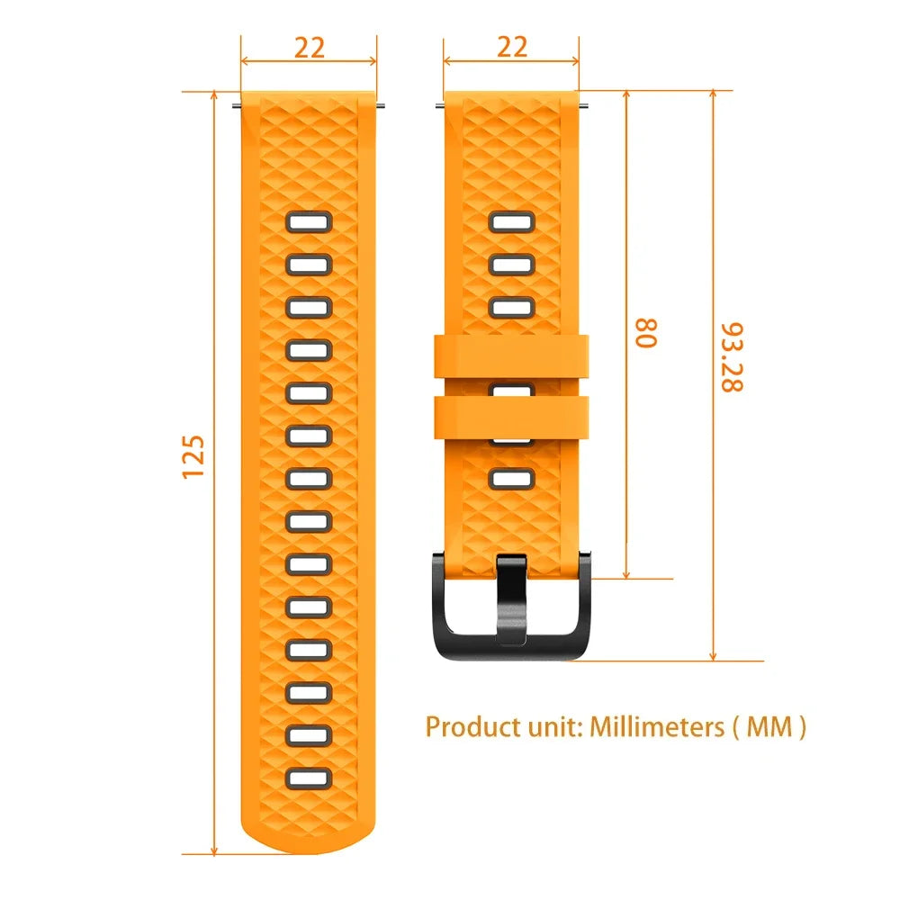 Correa deportiva de silicona de 22mm para OnePlus Watch 3 2 2R, pulsera suave de 46mm para OPPO Watch X X2 4 Pro/Mi Watch 2 Pro S4 S3 S1