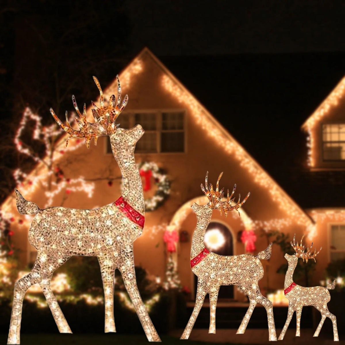 Reno Navideño con Luz LED