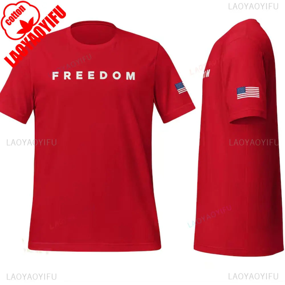 Camisa de libertad de Charlie Kirk, camiseta de héroe americano conmemorativa del homenaje, camiseta de activismo patriótico, camisetas gráficas Harajuku, ropa de calle