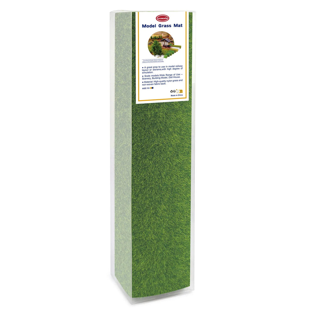 Evemodel-alfombrilla de césped Artificial verde, alfombras de césped para modelo de paisaje a escala HO O N, 41cm x 99cm, 3mm, 5mm, 8mm