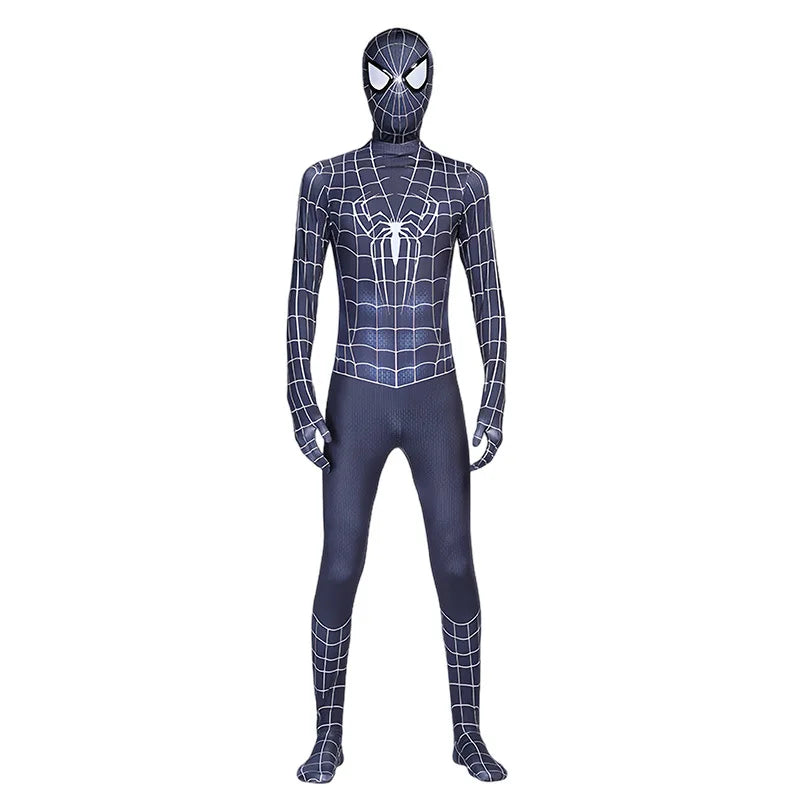 Red Spider-Themed Full-Body Cosplay Suit for Adults