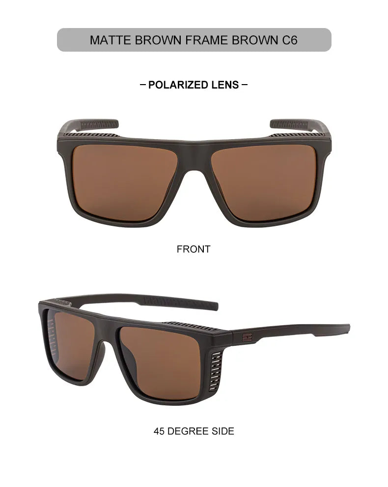 Gafas de sol polarizadas Vintage para hombre, gafas cuadradas de moda 2026, gafas de sol masculinas, gafas de conducción Vintage, gafas deportivas UV400