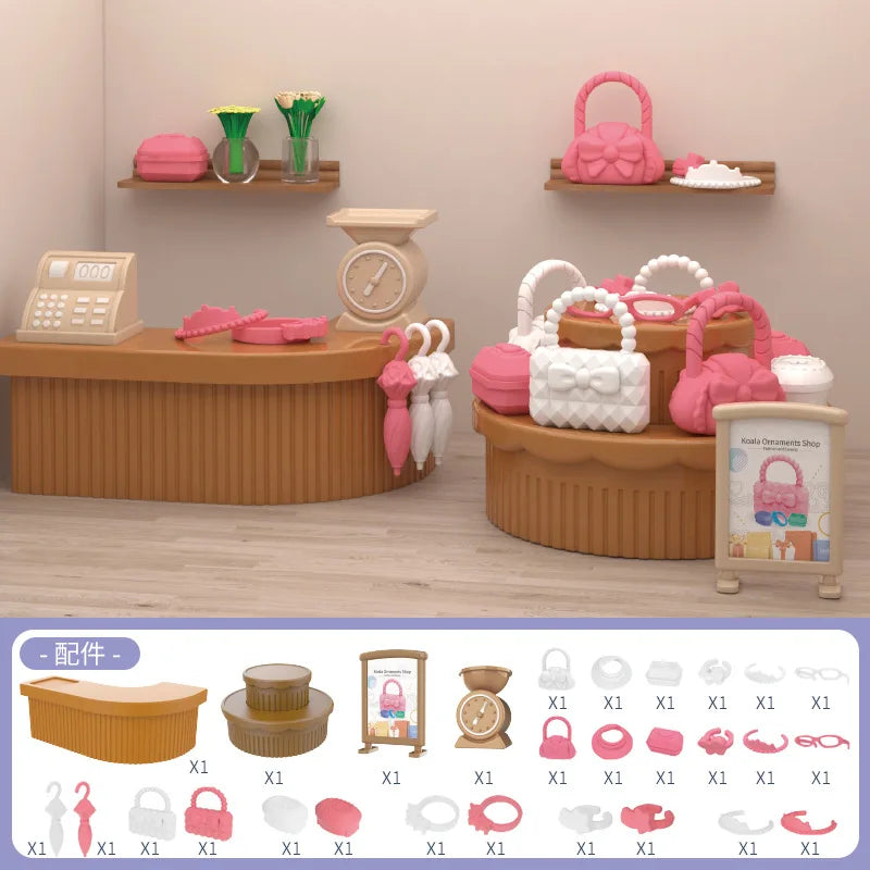 Mini juegos de compras de supermercado, muebles para casa de muñecas, accesorios, juguetes educativos intelectuales para niños, juguetes de interacción familiar