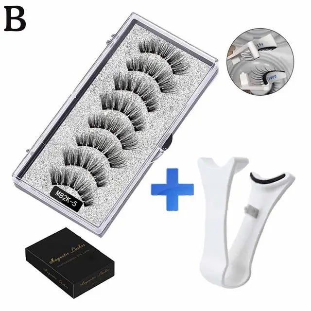 Pestañas magnéticas naturales 3D, con 5 pestañas magnéticas, caja de envío, pestañas hechas a mano, regalo falso, soporte reutilizable, Drop Magne T6N2