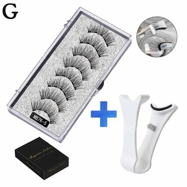 Pestañas magnéticas naturales 3D, con 5 pestañas magnéticas, caja de envío, pestañas hechas a mano, regalo falso, soporte reutilizable, Drop Magne T6N2