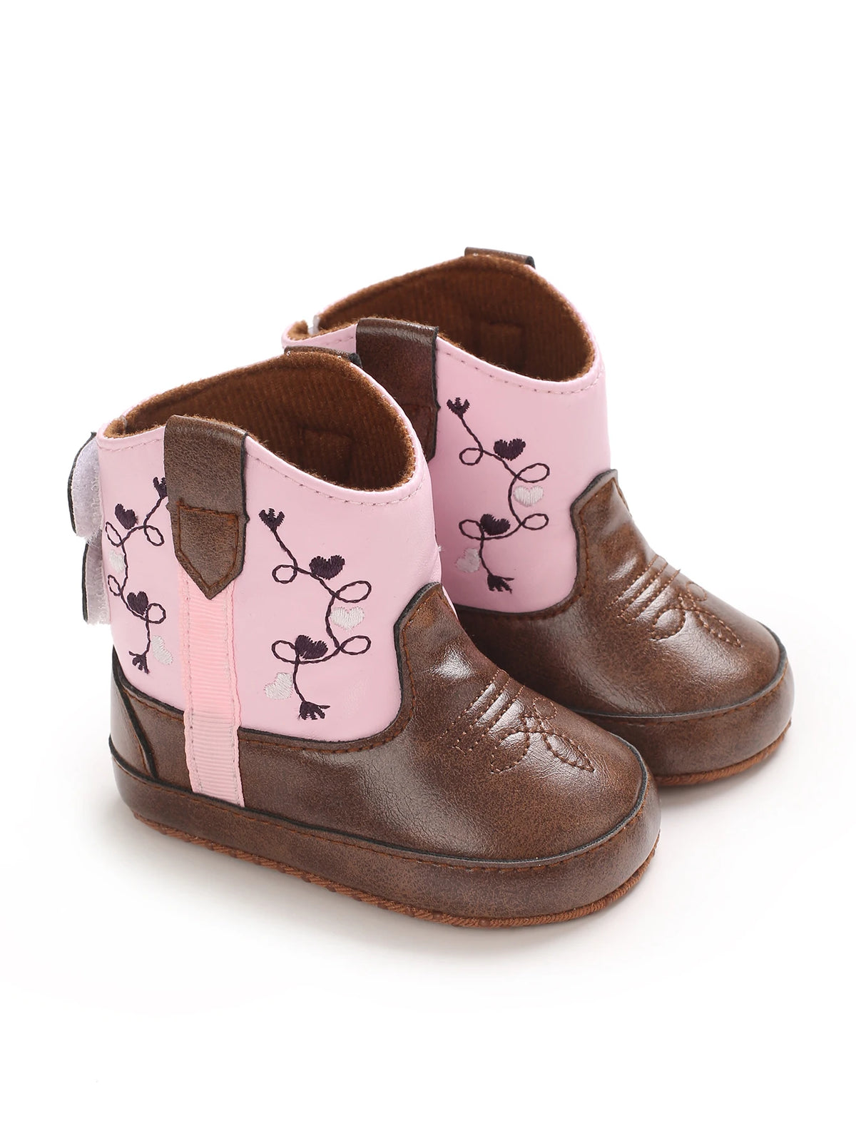 Baby Cowboy Boots - Western Style | Soft soled First Walking Shoes for Newborns and Preschoolers