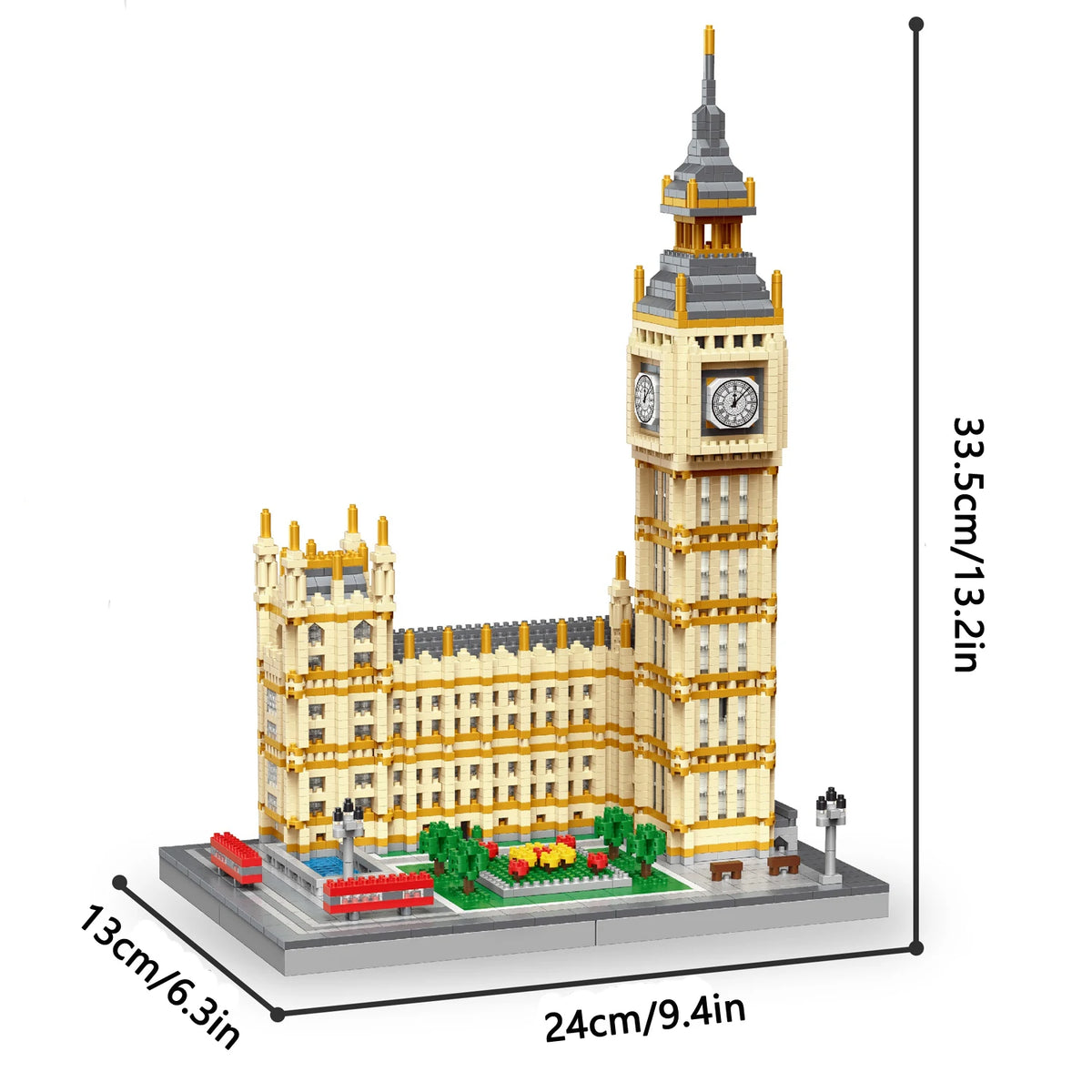 3D Desk Decor Big Ben Model Micro Building Blocks–Collectible Architecture Puzzle,Educational Toy,Unique Holiday Birthday Gifts