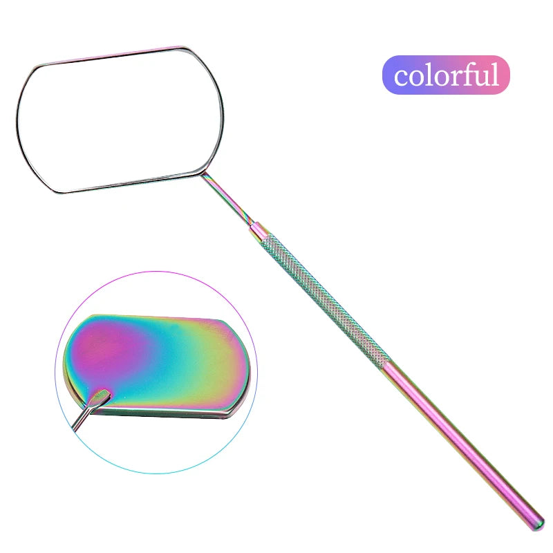 Espejo de pestañas para injerto de pestañas, belleza de aumento, mango largo para comprobar extensiones de pestañas postizas, herramientas de maquillaje, proveedor de espejos