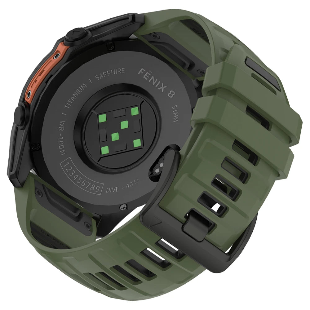 Correa de silicona para reloj Fenix 8 Pro, correa deportiva de 22/26mm para Garmin Tactix 7/Quatix8 Forerunner 970 965 Instinct 2X, pulsera de ajuste rápido