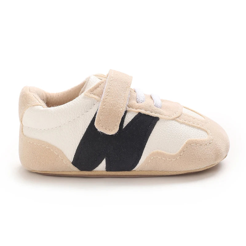 0-18 Months Newborn Baby Classic Sneakers Letters Splicing Baby Casual Shoe Anti-slip Hundred Walking Baby Boys Girls Baby Shoes