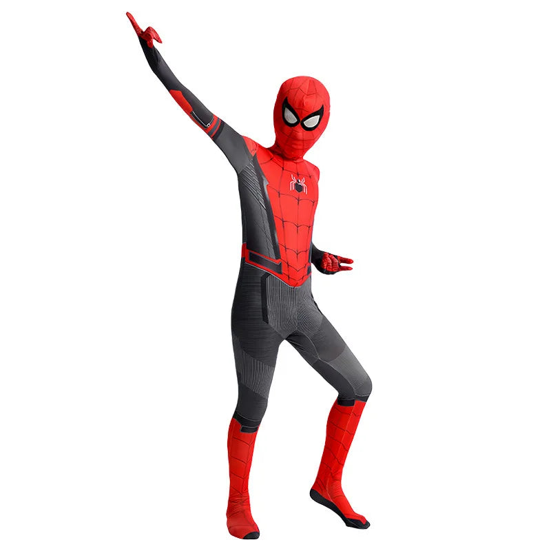 Red Spider-Themed Full-Body Cosplay Suit for Adults