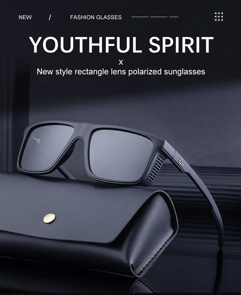 Gafas de sol polarizadas Vintage para hombre, gafas cuadradas de moda 2026, gafas de sol masculinas, gafas de conducción Vintage, gafas deportivas UV400
