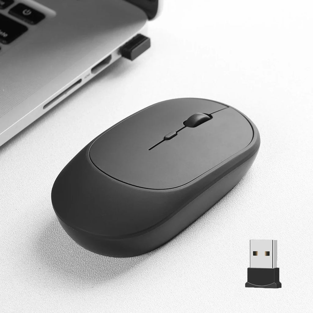 Ratón inalámbrico recargable para jugadores, modos duales, compatible con Bluetooth, 2,4G, para ordenador portátil, tableta, PC, Macbook