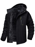 TACVASEN, chaquetas de montaña con forro polar, chaquetas de senderismo para hombre, abrigos con capucha extraíbles para exteriores, Parka de esquí y Snowboard, prendas de vestir de invierno