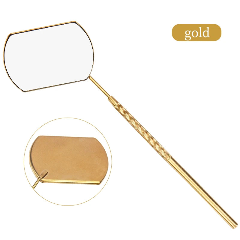 Espejo de pestañas para injerto de pestañas, belleza de aumento, mango largo para comprobar extensiones de pestañas postizas, herramientas de maquillaje, proveedor de espejos