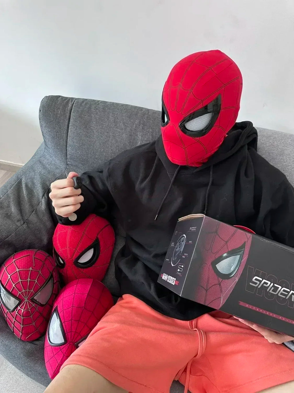Spider-Man-Inspired Moving-Eye Cosplay Mask