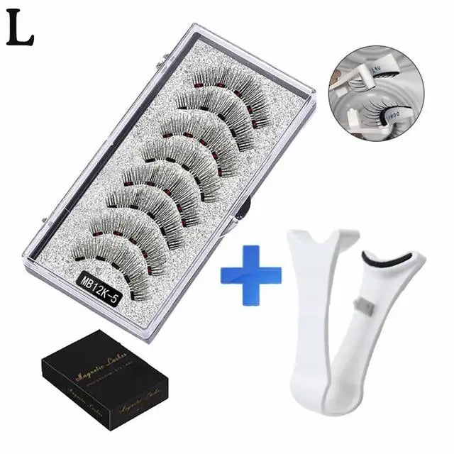 Pestañas magnéticas naturales 3D, con 5 pestañas magnéticas, caja de envío, pestañas hechas a mano, regalo falso, soporte reutilizable, Drop Magne T6N2