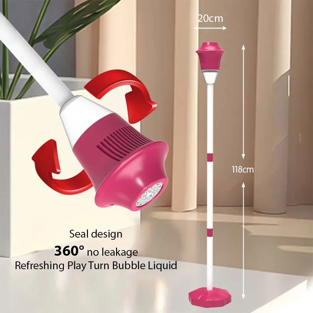 Máquina de burbujas con soporte con luces y música para soplador de burbujas de jabón al aire libre, adecuado para deportes acuáticos, decoración para fiesta de boda, burbujas