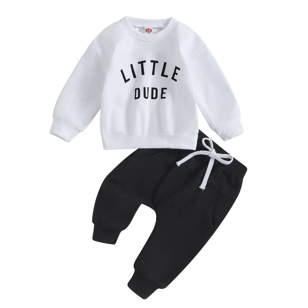 Toddler Letter-Print Long-Sleeve Top & Pants Set