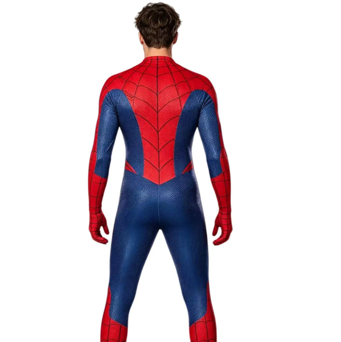Red and blue Spider-Man cos costume Halloween Comic-Con Children Adult one-piece tights Independent blindfold Hero performance