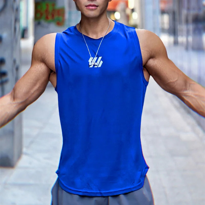 Chaleco de gimnasio de verano para hombre, camisa de malla de alta calidad, camisetas sin mangas, camisetas sin mangas para correr, chaleco deportivo para Fitness, ropa para hombre 2025