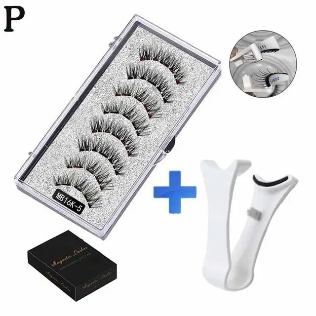 Pestañas magnéticas naturales 3D, con 5 pestañas magnéticas, caja de envío, pestañas hechas a mano, regalo falso, soporte reutilizable, Drop Magne T6N2