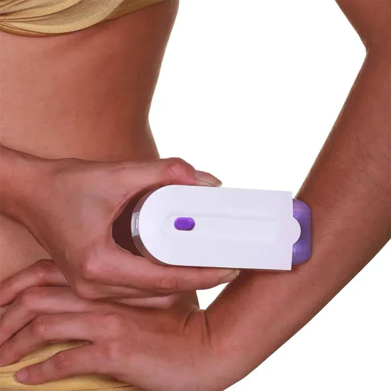 Depiladora de luz azul para cuerpo de mujer, afeitadora de inducción, herramienta de depilación, depiladora de labios de Bikini automática eléctrica rotativa para cara y pierna