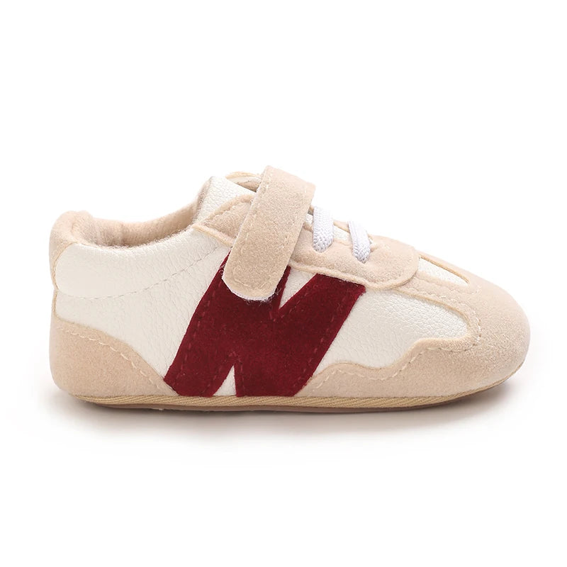 0-18 Months Newborn Baby Classic Sneakers Letters Splicing Baby Casual Shoe Anti-slip Hundred Walking Baby Boys Girls Baby Shoes