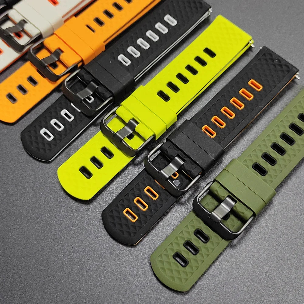 Correa deportiva de silicona de 22mm para OnePlus Watch 3 2 2R, pulsera suave de 46mm para OPPO Watch X X2 4 Pro/Mi Watch 2 Pro S4 S3 S1