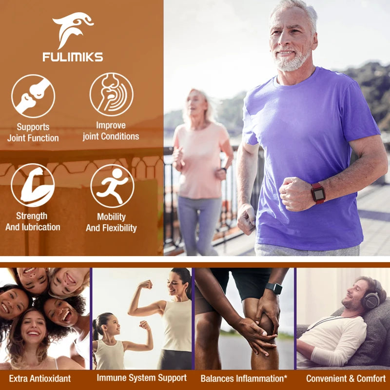 Glucosamina 1500 mg Condroitina 1200 mg Cápsulas de resistencia extra Soporte para articulaciones Suplemento de apoyo inmunológico antioxidante para adultos