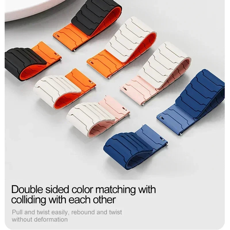 Correa deportiva de silicona magnética de 22mm para reloj inteligente Realme 5, pulsera para reloj Realme S2/Realme S 2 2Pro 3 3 Pro