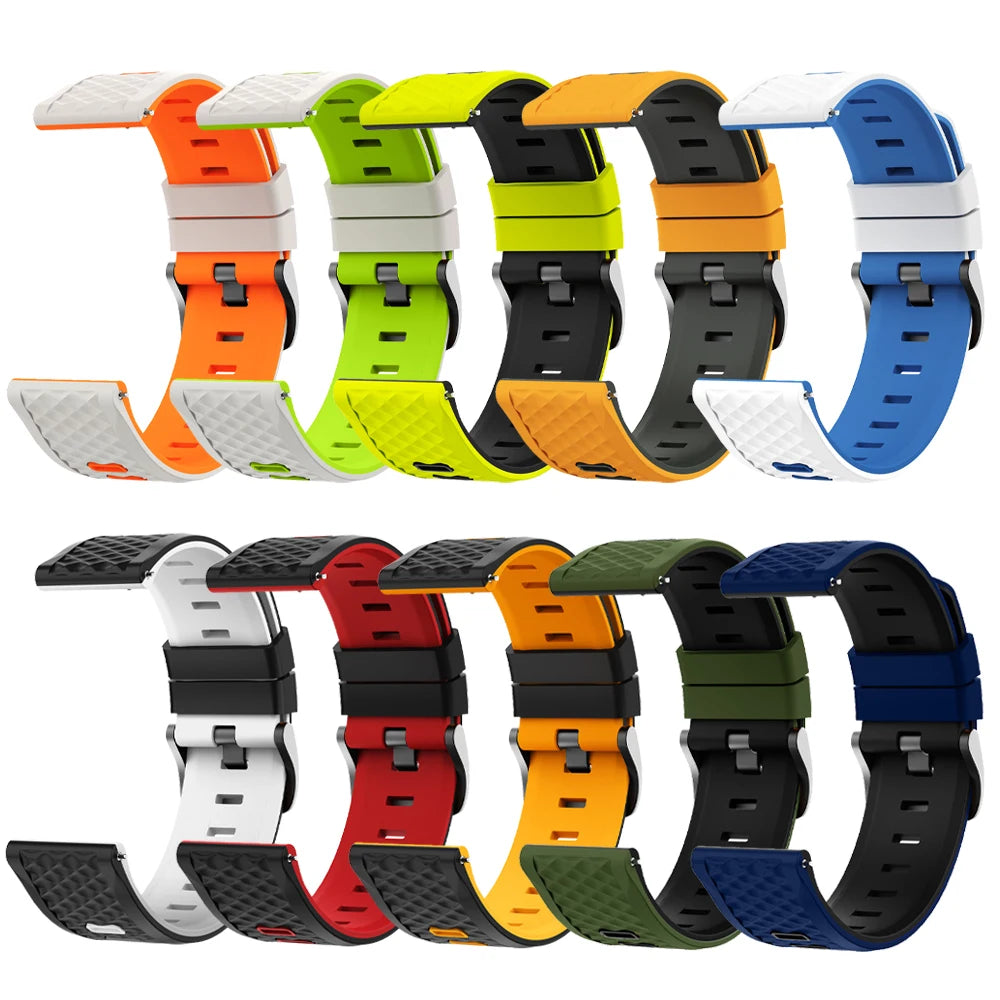 Correa deportiva de silicona de 22mm para OnePlus Watch 3 2 2R, pulsera suave de 46mm para OPPO Watch X X2 4 Pro/Mi Watch 2 Pro S4 S3 S1